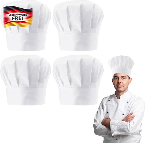 Kochmütze set 4er verstellbar - set,